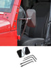 For Jeep Wrangler CJ YJ TJ JK JL & JT Side Mirrors Square Doorless Rear View Quick Release Mirrors Textured Black RT-TCZ