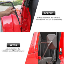 For Jeep Wrangler CJ YJ TJ JK JL & JT Side Mirrors Square Doorless Rear View Quick Release Mirrors Textured Black RT-TCZ