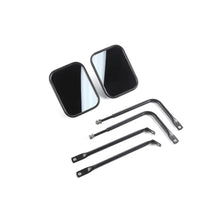 For Jeep Wrangler CJ YJ TJ JK JL & JT Side Mirrors Square Doorless Rear View Quick Release Mirrors Textured Black RT-TCZ