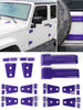 For Jeep Wrangler JK 2007-2018 4-Dr Door/Hood/Tailgate Hinge Trim Cover Set 12 PCS RT-TCZ