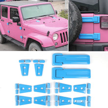 For Jeep Wrangler JK 2007-2018 4-Dr Door/Hood/Tailgate Hinge Trim Cover Set 12 PCS RT-TCZ