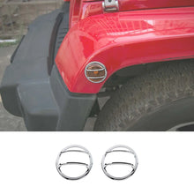 For Jeep Wrangler JK 2007-2018 Wheel Eyebrow Light Lamp Trim Guards RT-TCZ