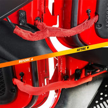 For Jeep Wrangler JK JKU  Door Limiting Straps Swing Door Check Limiter with Wire Protecting Harness, Red RT-TCZ