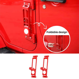 For Jeep Wrangler JK JKU JL JLU JT Door Hinge Step Foot Peg Metal Folding Foot Pedal RT-TCZ