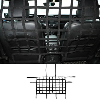 For Jeep Wrangler JK JKU JL JLU JT Rear Seat Net Mesh Cargo Net Dog Barrier RT-TCZ