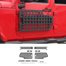 For Jeep Wrangler JK JL Exterior Front Door Exterior Molle Panel Storage Rack System Accessories (4 pcs) RT-TCZ