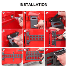 For Jeep Wrangler JK JL Exterior Front Door Exterior Molle Panel Storage Rack System Accessories (4 pcs) RT-TCZ