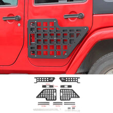 For Jeep Wrangler JK JL Front Rear Door Mount Molle Panel Storage Foot Peg Kit Bracket Accessories RT-TCZ