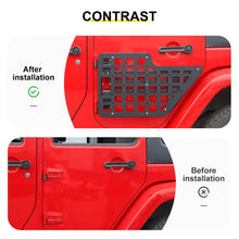 For Jeep Wrangler JK JL Front Rear Door Mount Molle Panel Storage Foot Peg Kit Bracket Accessories RT-TCZ