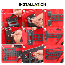 For Jeep Wrangler JK JL Front Rear Door Mount Molle Panel Storage Foot Peg Kit Bracket Accessories RT-TCZ