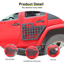 For Jeep Wrangler JK JL Front Rear Door Mount Molle Panel Storage Foot Peg Kit Bracket Accessories RT-TCZ