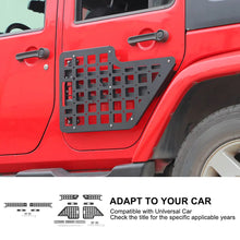 For Jeep Wrangler JK JL Front Rear Door Mount Molle Panel Storage Foot Peg Kit Bracket Accessories RT-TCZ