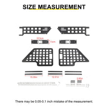 For Jeep Wrangler JK JL Front Rear Door Mount Molle Panel Storage Foot Peg Kit Bracket Accessories RT-TCZ