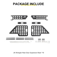 For Jeep Wrangler JK JL Front Rear Door Mount Molle Panel Storage Foot Peg Kit Bracket Accessories RT-TCZ