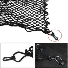 For Jeep Wrangler JK JL JKU Rear Cargo Nets Trunk Storage Bungee  (32.2''x18.5'') Organizer Mesh Nets with 4 Hooks RT-TCZ