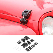 For Jeep Wrangler JK JL JT Exterior Engine Hood Buckle Anti-Theft Cover Trim (2 pcs) RT-TCZ