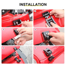 For Jeep Wrangler JK JL JT Exterior Engine Hood Buckle Anti-Theft Cover Trim (2 pcs) RT-TCZ