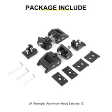For Jeep Wrangler JK JL JT Exterior Engine Hood Buckle Anti-Theft Cover Trim (2 pcs) RT-TCZ