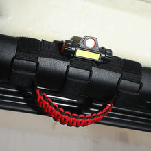 For Jeep Wrangler JK JL JT Roll Bar Paracord Grab Handles with LED Light US Flag- 2Pack RT-TCZ