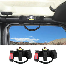 For Jeep Wrangler JK JL JT Roll Bar Paracord Grab Handles with LED Light US Flag- 2Pack RT-TCZ
