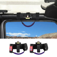 For Jeep Wrangler JK JL JT Roll Bar Paracord Grab Handles with LED Light US Flag- 2Pack RT-TCZ