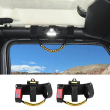For Jeep Wrangler JK JL JT Roll Bar Paracord Grab Handles with LED Light US Flag- 2Pack RT-TCZ