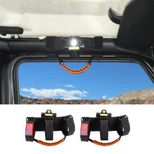 For Jeep Wrangler JK JL JT Roll Bar Paracord Grab Handles with LED Light US Flag- 2Pack RT-TCZ