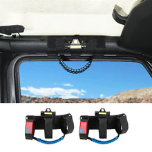 For Jeep Wrangler JK JL JT Roll Bar Paracord Grab Handles with LED Light US Flag- 2Pack RT-TCZ