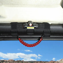 For Jeep Wrangler JK JL JT Roll Bar Paracord Grab Handles with LED Light US Flag- 4Pack RT-TCZ