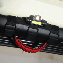For Jeep Wrangler JK JL JT Roll Bar Paracord Grab Handles with LED Light US Flag- 4Pack RT-TCZ