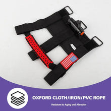 For Jeep Wrangler JK JL JT Roll Bar Paracord Grab Handles with LED Light US Flag- 4Pack RT-TCZ