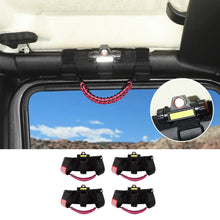 For Jeep Wrangler JK JL JT Roll Bar Paracord Grab Handles with LED Light US Flag- 4Pack RT-TCZ