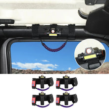 For Jeep Wrangler JK JL JT Roll Bar Paracord Grab Handles with LED Light US Flag- 4Pack RT-TCZ