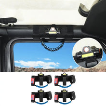 For Jeep Wrangler JK JL JT Roll Bar Paracord Grab Handles with LED Light US Flag- 4Pack RT-TCZ