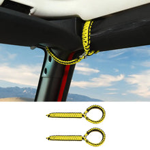 For Jeep Wrangler JK JL & Gladiator JT Front Door Top Roll Bar Paracord Grab Handles Grip Handle RT-TCZ