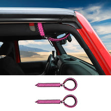 For Jeep Wrangler JK JL & Gladiator JT Front Door Top Roll Bar Paracord Grab Handles Grip Handle RT-TCZ