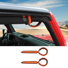 For Jeep Wrangler JK JL & Gladiator JT Front Door Top Roll Bar Paracord Grab Handles Grip Handle RT-TCZ