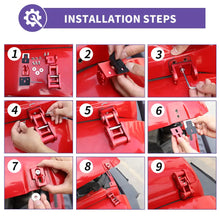 For Jeep Wrangler JK JL & Gladiator JT Hood Latches Aluminum Hood Catch Set RT-TCZ