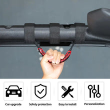 For Jeep Wrangler JK JL & Gladiator JT Roll Bar Grab Handle Paracord Grip Handle 2PCS RT-TCZ