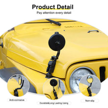 For Jeep Wrangler JK TJ Engine Hood Latches Mount Sand Board Rearview Mirror RT-TCZ
