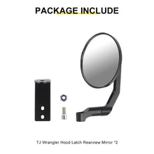 For Jeep Wrangler JK TJ Engine Hood Latches Mount Sand Board Rearview Mirror RT-TCZ