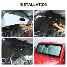 For Jeep Wrangler JK TJ Front Windshield Sunshade Sun Shade Heat Shield Sun Visor Mat RT-TCZ