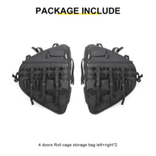 For Jeep Wrangler JKU JLU Interior Car Rear Trunk Multi-Pockets Roll Cage Bar Storage Bag (2 pcs) RT-TCZ