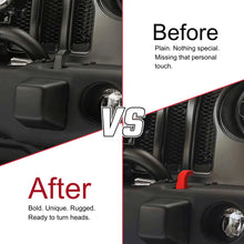 For Jeep Wrangler JK, JL & Gladiator JT Front Bumper Tow Hook Cover Trim Exterior Accent Narrow Style RT-TCZ
