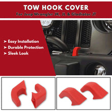 For Jeep Wrangler JK, JL & Gladiator JT Front Bumper Tow Hook Cover Trim Exterior Accent Narrow Style RT-TCZ