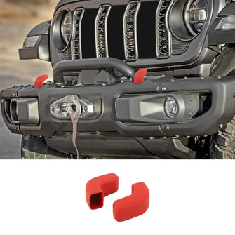For Jeep Wrangler JK, JL & Gladiator JT Front Bumper Tow Hook Cover Trim – Exterior Accent RT-TCZ
