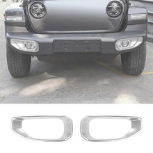 For Jeep Wrangler JL & Gladiator JT Fog Light Bezel Cover Trim – International/Export-Spec Compact Silver Fog Bezel Only RT-TCZ
