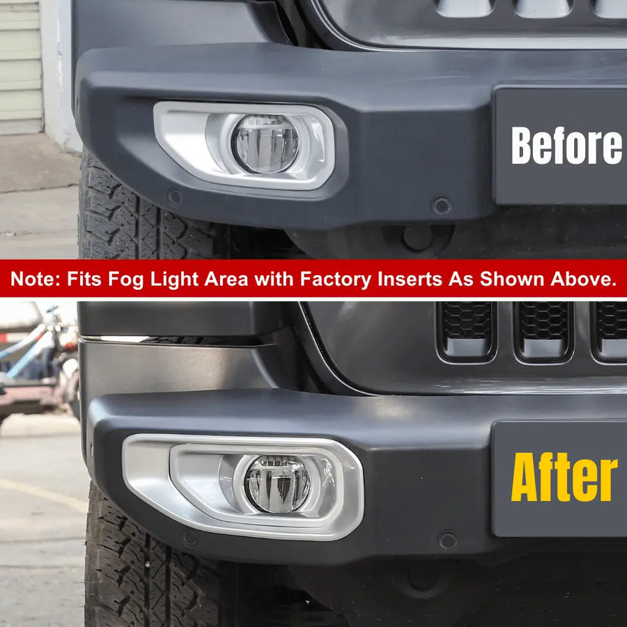 For Jeep Wrangler JL/Gladiator JT 2018+ Front Fog Lamp Decorative