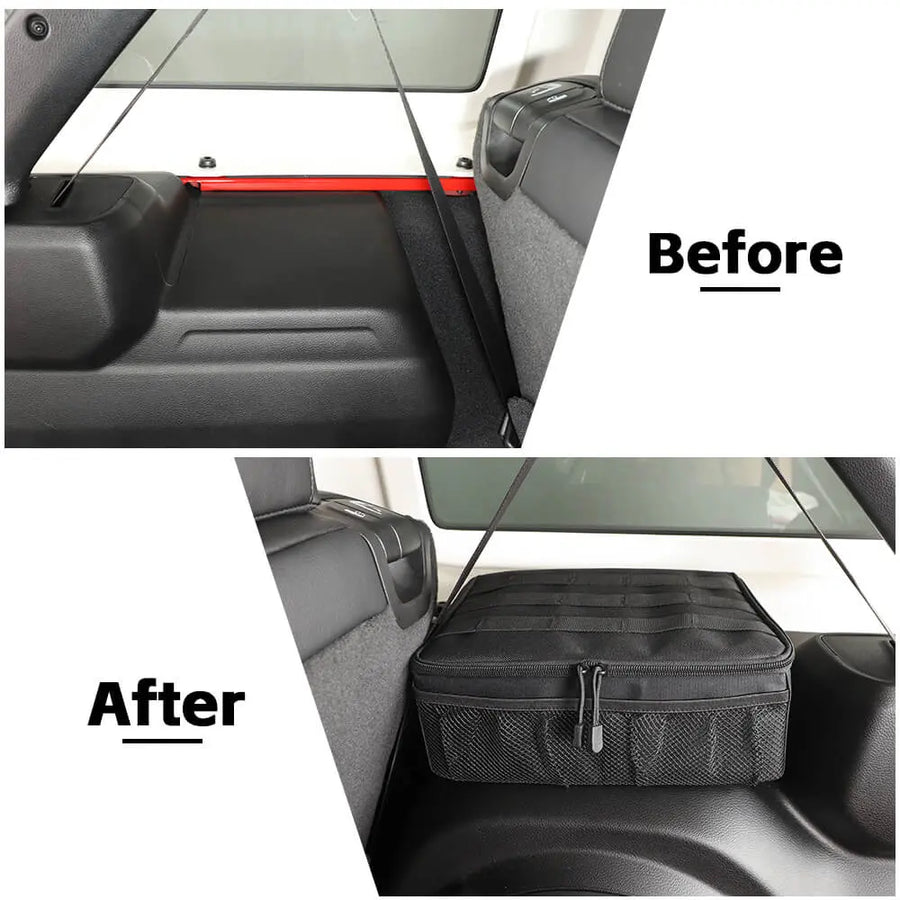 RT-TCZ Black Interior Side Storage Bag Rear Trunk Organizer For