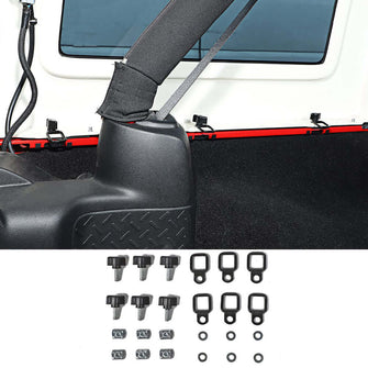 For Jeep Wrangler TJ JK JKU JL JLU JT Hardtop Thumb Screws & Bolts Quick Release with 6 Tie Down Anchors RT-TCZ